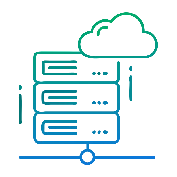 Symbol für Cloud-Hosting
