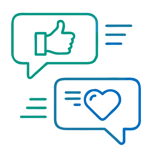 Symbol für Social-Media-Interaktionen